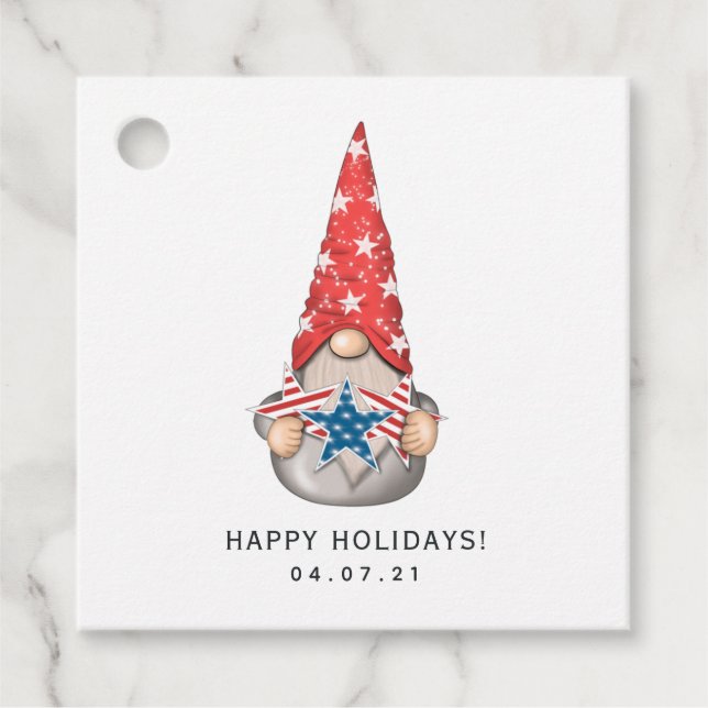 American Gnome Favour Tags (Front)
