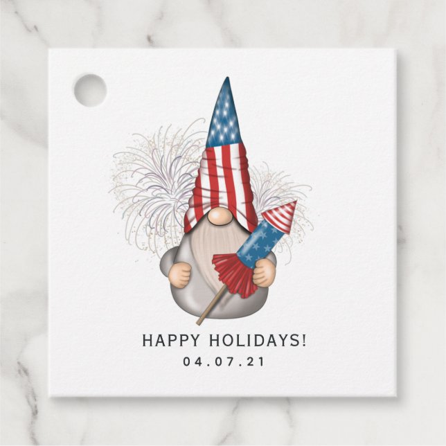 American Gnome Favour Tags (Front)
