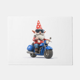 American Gnome Riding Motorcycle Doormat