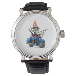 American Gnome Riding Motorcycle Watch