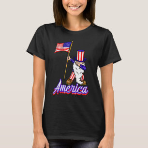 American Gnome Women Independence America Flag Lo T-Shirt