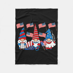 American Gnomes Nurse 4th Of July Scrub Top Patrio Fleece Blanket