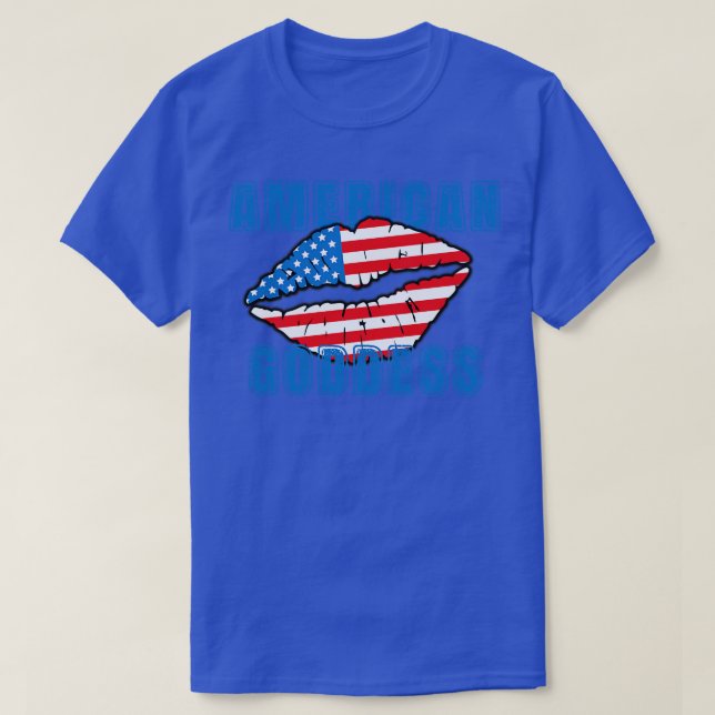American Goddess 4th of July celebration T-Shirt (Design Front)