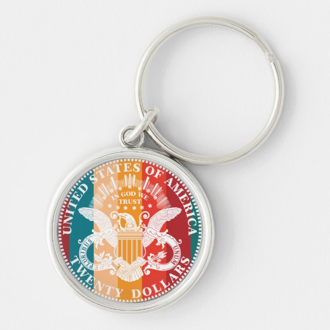 American gold coin 20 dollar key ring (Front)