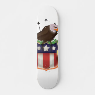 American Golden Eagle Stars and Stripes Flag Skateboard