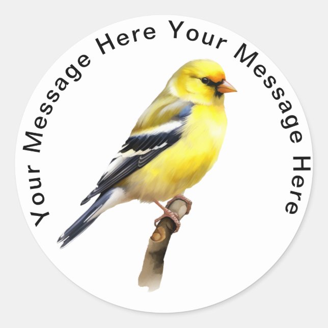  American Goldfinch Classic Round Sticker (Front)