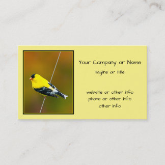 American Goldfinch - Original Photograph Business Card