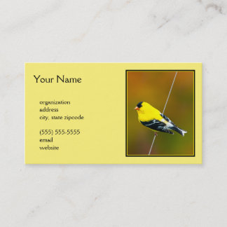 American Goldfinch - Original Photograph Business Card