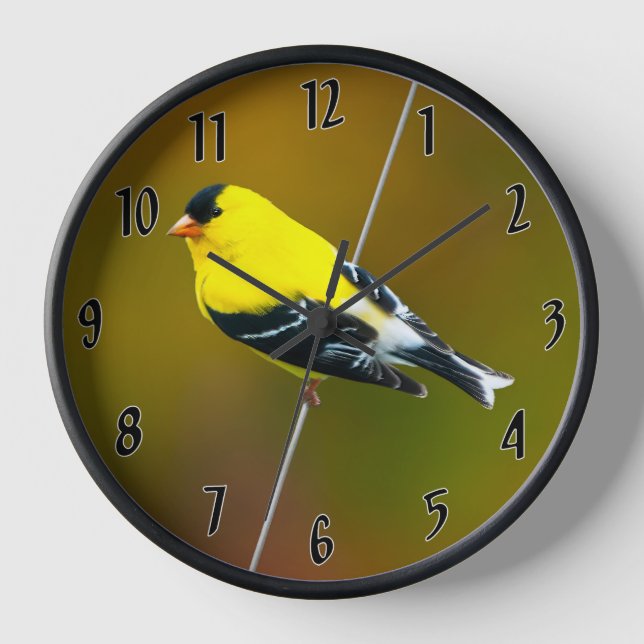 American Goldfinch - Original Photograph Clock (Front)
