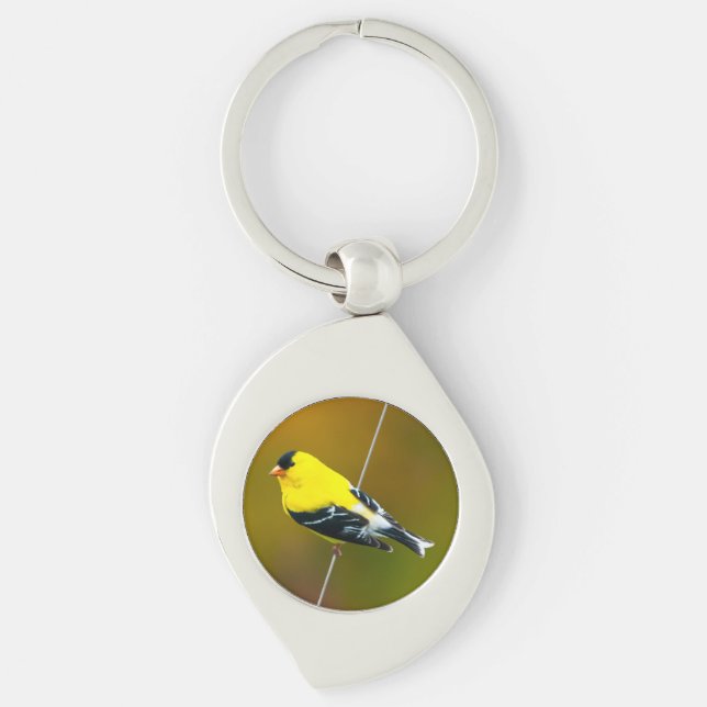 American Goldfinch - Original Photograph Key Ring (Front)