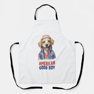 American GoodBoy Dog US Jacket th July Apron