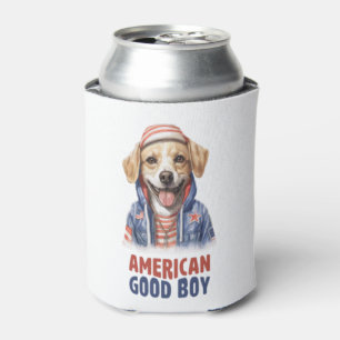 American GoodBoy Dog US Jacket th July Can Cooler