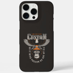 American Gorilla Motorcycle Vintage Biker Eagle iPhone 16 Pro Max Case