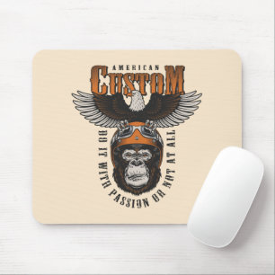 American Gorilla Motorcycle Vintage Biker Eagle Mouse Mat
