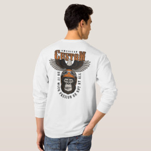 American Gorilla Motorcycle Vintage Biker Eagle T-Shirt