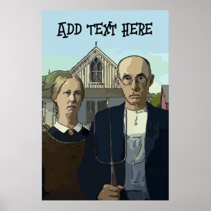 American Gothic, Add Text Poster
