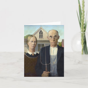 American Gothic by Grant DeVolson Wood Card