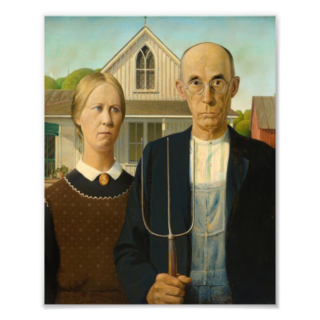 American Gothic by Grant Wood Photo Print (Front)