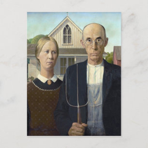 American Gothic by Grant Wood Postcard