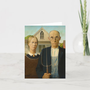 American Gothic by Grant Wood Thank You Card