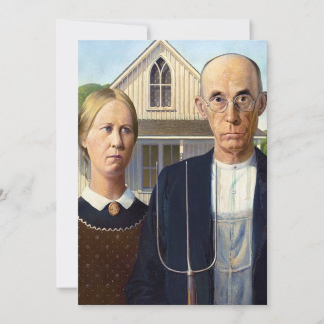 American Gothic Classic Painting Grant Wood Invitation (Front)