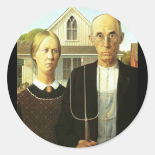 American Gothic Classic Round Sticker