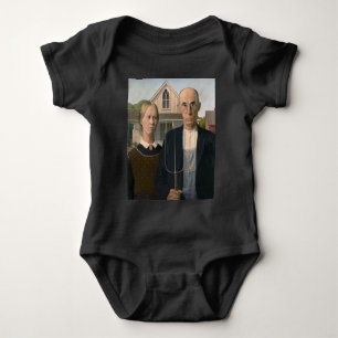 American Gothic: Country Life Poor Rural Farmer Baby Bodysuit