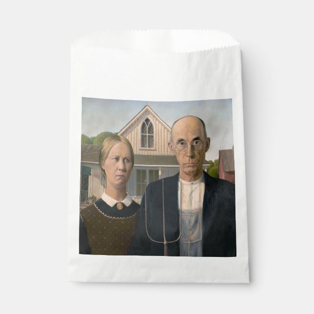 American Gothic: Country Life Poor Rural Farmer Favour Bags (Front)