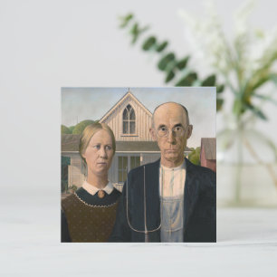 American Gothic: Country Life Poor Rural Farmer Holiday Card