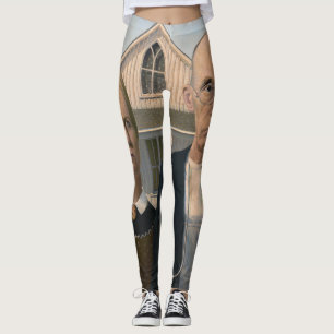 American Gothic: Country Life Poor Rural Farmer Leggings