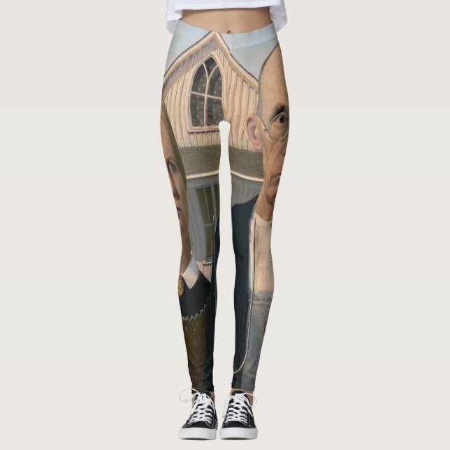American Gothic: Country Life Poor Rural Farmer Leggings (Front)