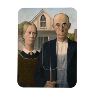 American Gothic: Country Life Poor Rural Farmer Magnet