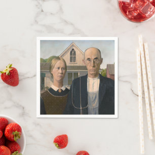 American Gothic: Country Life Poor Rural Farmer Napkin