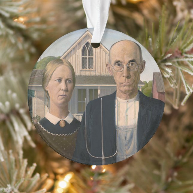 American Gothic: Country Life Poor Rural Farmer Ornament (Tree)