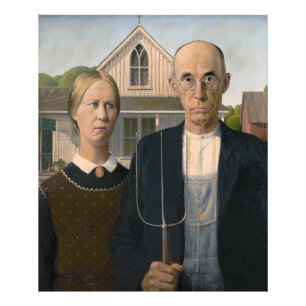 American Gothic: Country Life Poor Rural Farmer Photo Print