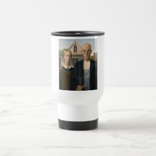 American Gothic: Country Life Poor Rural Farmer Travel Mug