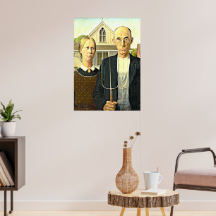 American Gothic, fine art painting, Poster