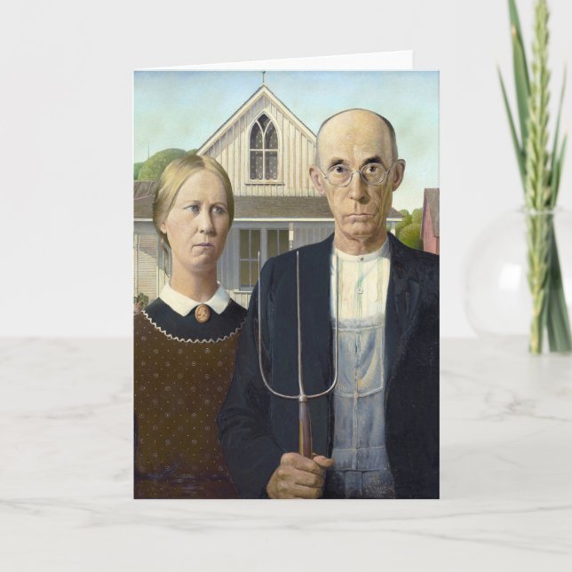 American Gothic - Grant Wood Card (Front)