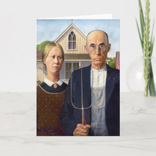 American Gothic   Grant Wood   Card