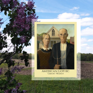 American Gothic, Grant Wood, Our Newer Version Postcard