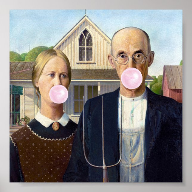 American Gothic Grant Wood  Poster (Front)