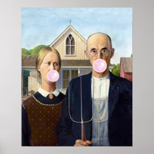 American Gothic Grant Wood   Poster
