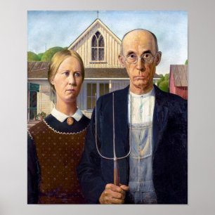American Gothic   Grant Wood   Poster