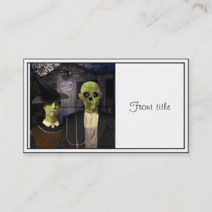 American Gothic Halloween Business Card