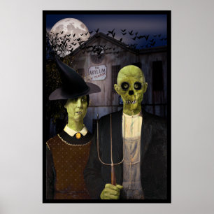 American Gothic Halloween Poster