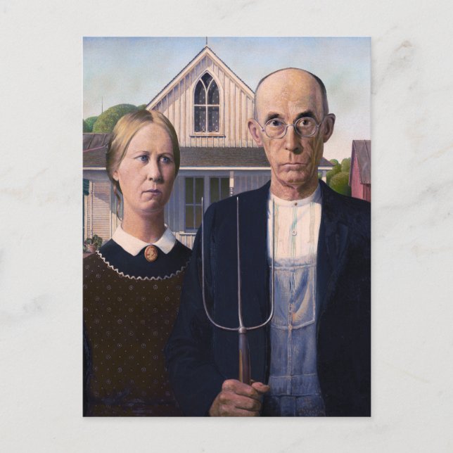 American Gothic painting by Grant Wood  Postcard (Front)
