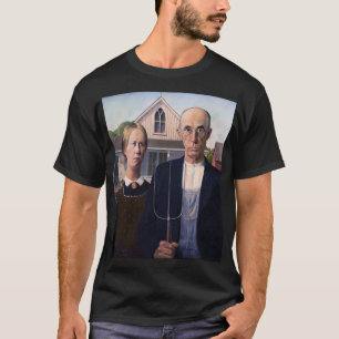 American Gothic painting by Grant Wood T-Shirt