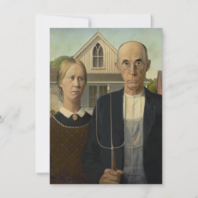 American Gothic Painting Invitation (Front)