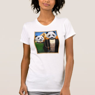 American Gothic Panda with bamboo frame T-Shirt