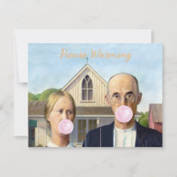 American Gothic Pink Gum House Warming Invitation